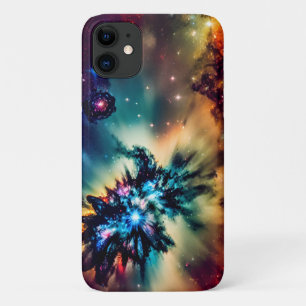 Cosmic indigo bright mystical mesmerized landscape iPhone 11 case