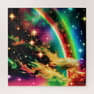 Cosmic Indigo Interstellar Event in Outer Space Jigsaw Puzzle