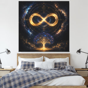 Cosmic Infinity Tree Of Life Canvas Art
