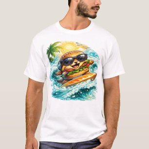 Cosmic Island Burger T-Shirt   Funny Space Food Ar