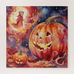 Cosmic Jack-o'-Lanterns: A Halloween Fantasy Jigsaw Puzzle
