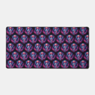 Cosmic Jellyfish Artwork Galaxy Desk Mat