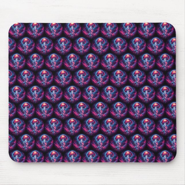 Cosmic Jellyfish Artwork Galaxy Mouse Mat (Front)