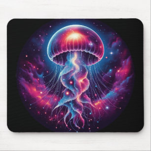 Cosmic Jellyfish Artwork Galaxy Mouse Mat