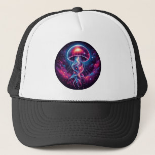 Cosmic Jellyfish Artwork Galaxy Trucker Hat