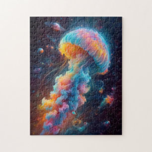 Cosmic Jellyfish Artwork Jigsaw Puzzle