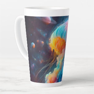Cosmic Jellyfish Artwork Latte Mug