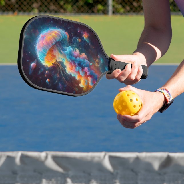 Cosmic Jellyfish Artwork Pickleball Paddle (Insitu)