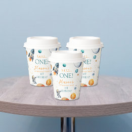 Cosmic Journey Boy First Birthday  Paper Cups