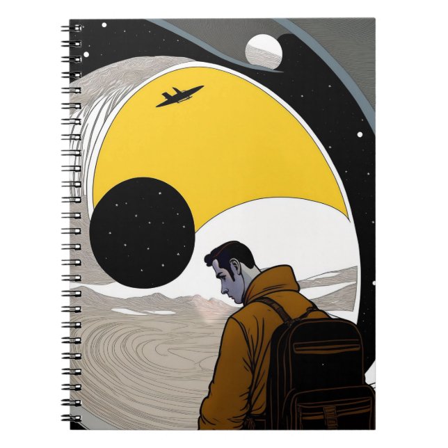 Cosmic Journey Illustration Notebook (Front)