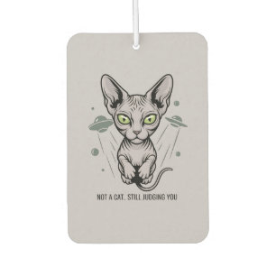 Cosmic Judging Sphynx Cat Art Car Air Freshener