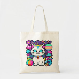 Cosmic Kitty Cat Tote Bag