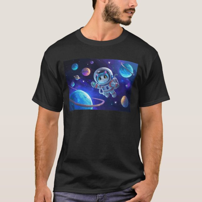 Cosmic Kitty Explorer T-Shirt (Front)