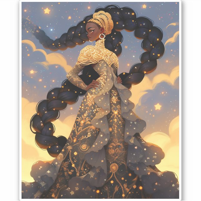 Cosmic Lady African American Fantasy Art (Front)