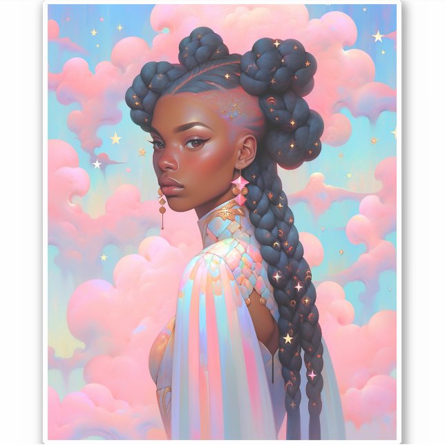 Cosmic Lady African American Fantasy Art (Front)