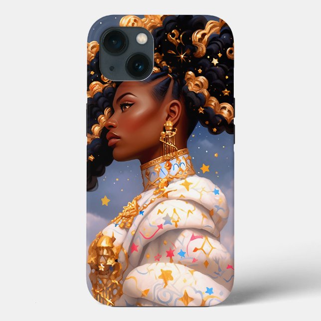 Cosmic Lady African American Fantasy Art Case-Mate iPhone Case (Back)
