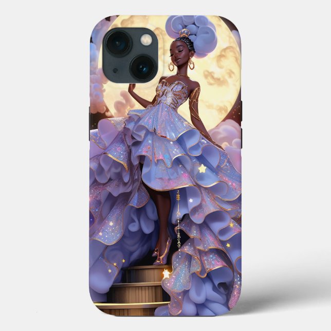 Cosmic Lady African American Fantasy Art Case-Mate iPhone Case (Back)