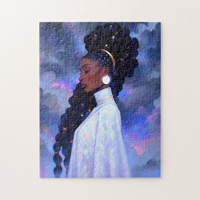 Cosmic Lady African American Fantasy Art Jigsaw Puzzle (Vertical)