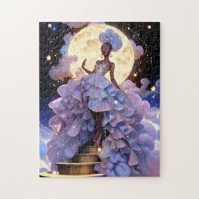 Cosmic Lady African American Fantasy Art Jigsaw Puzzle (Vertical)