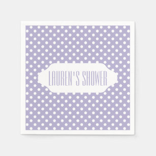 Cosmic lavender polka dots custom paper napkins