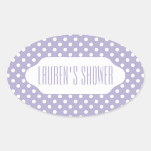 Cosmic lavender purple polka dots custom sticker