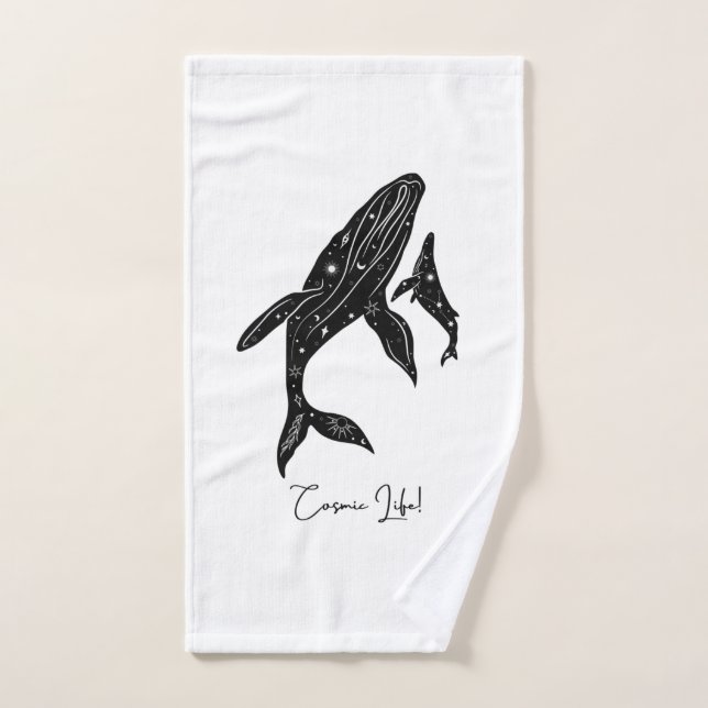 Cosmic life hand towels by Sommer Hamilton (Hand Towel)
