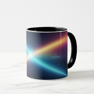 Cosmic Light Collision Glowing Space Abstract Mug
