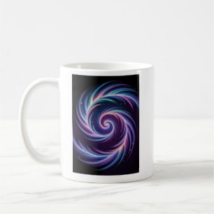 Cosmic Light Spiral Abstract Galaxy Art Coffee Mug