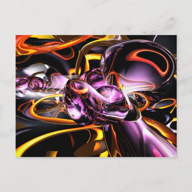 Cosmic Lightning Abstract Postcard (Front)