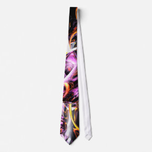 Cosmic Lightning Abstract Tie