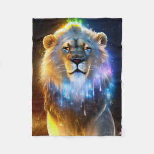 Cosmic Lion Fleece Blanket