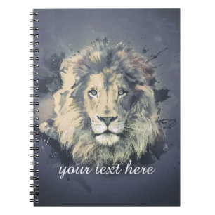 COSMIC LION KING Custom Notebook (80 Pages B&W)