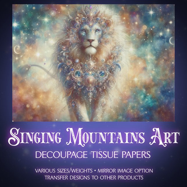 Cosmic Lion King Decoupage Tissue Paper (Creator Uploaded)
