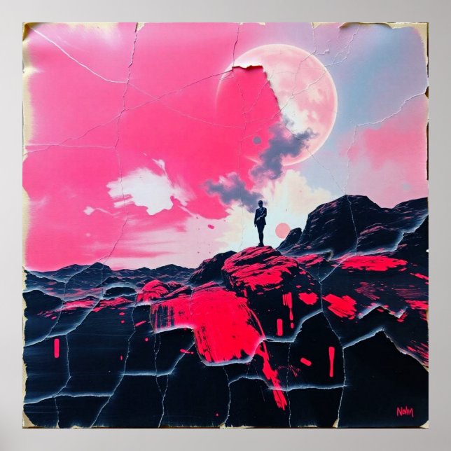 Cosmic Loner: Retro Pink Dream Poster (Front)