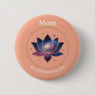 Cosmic Lotus Flower Mom Bloom 6 Cm Round Badge