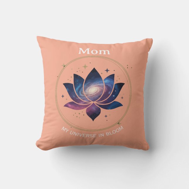 Cosmic Lotus Flower Mom Bloom Cushion (Front)