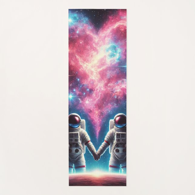 Cosmic Love Astronaut Yoga Mat (Front)