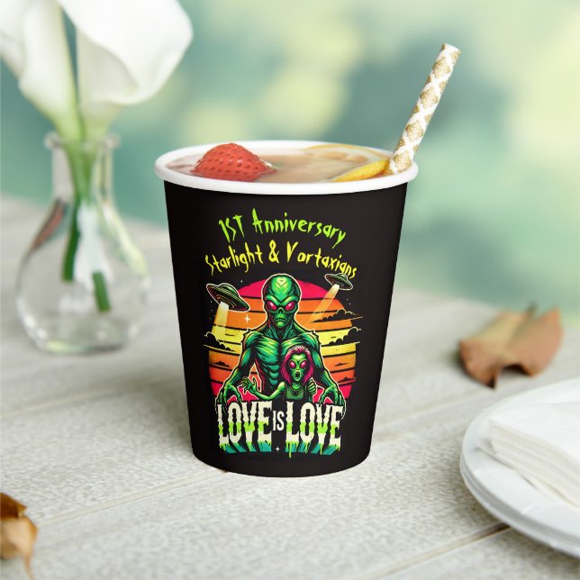 Cosmic Love Between Two Aliens Paper Cups (Insitu)