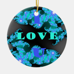 Cosmic Love Elements Art Print Ceramic Tree Decoration