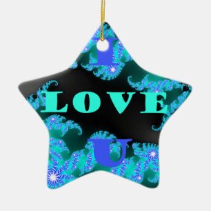 Cosmic Love Elements Art Print Ceramic Tree Decoration