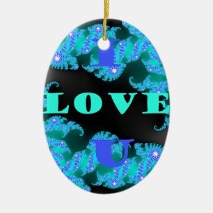 Cosmic Love Elements Art Print Ceramic Tree Decoration
