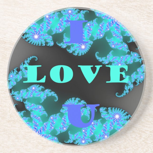 Cosmic Love Elements Art Print Coaster (Front)