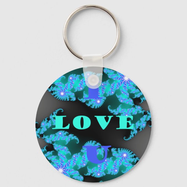 Cosmic Love Elements Art Print Key Ring (Front)