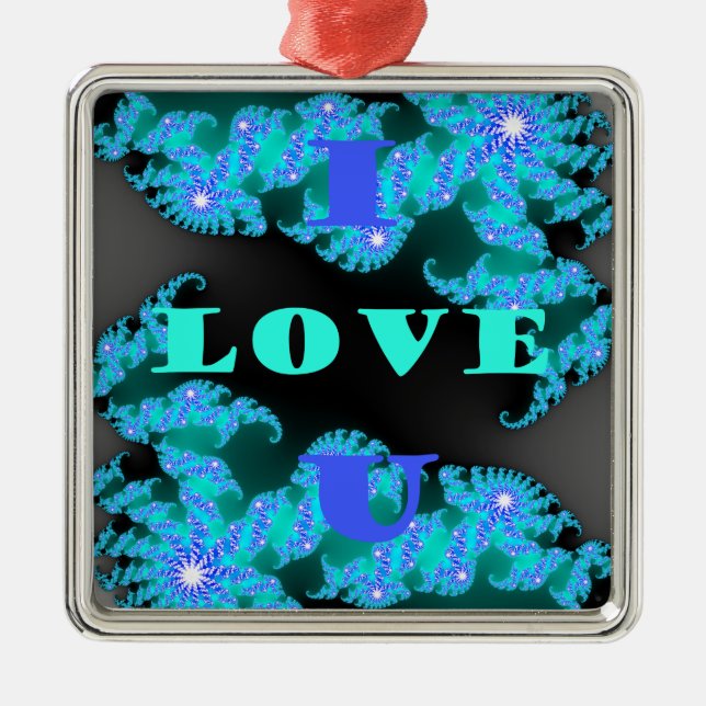 Cosmic Love Elements Art Print Metal Tree Decoration (Front)