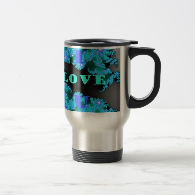Cosmic Love Elements Art Print Travel Mug (Right)