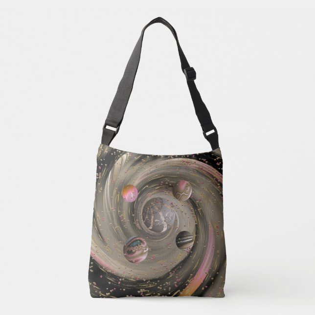 Cosmic Love Galaxy Crossbody Bag (Front)