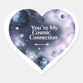 Cosmic Love Heart Sticker -Unique Valentine’s Gift