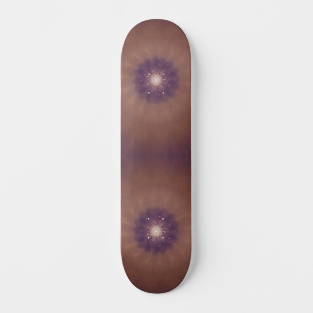 Cosmic Mandala Burst - Abstract Purple Galaxy Art Skateboard (Front)