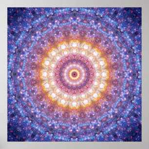 Cosmic Mandala Poster - Meditation Poster