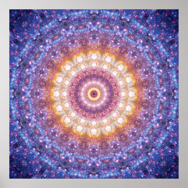 Cosmic Mandala Poster - Meditation Poster (Front)